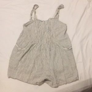 Urban Outfitters Stripped romper with pockets